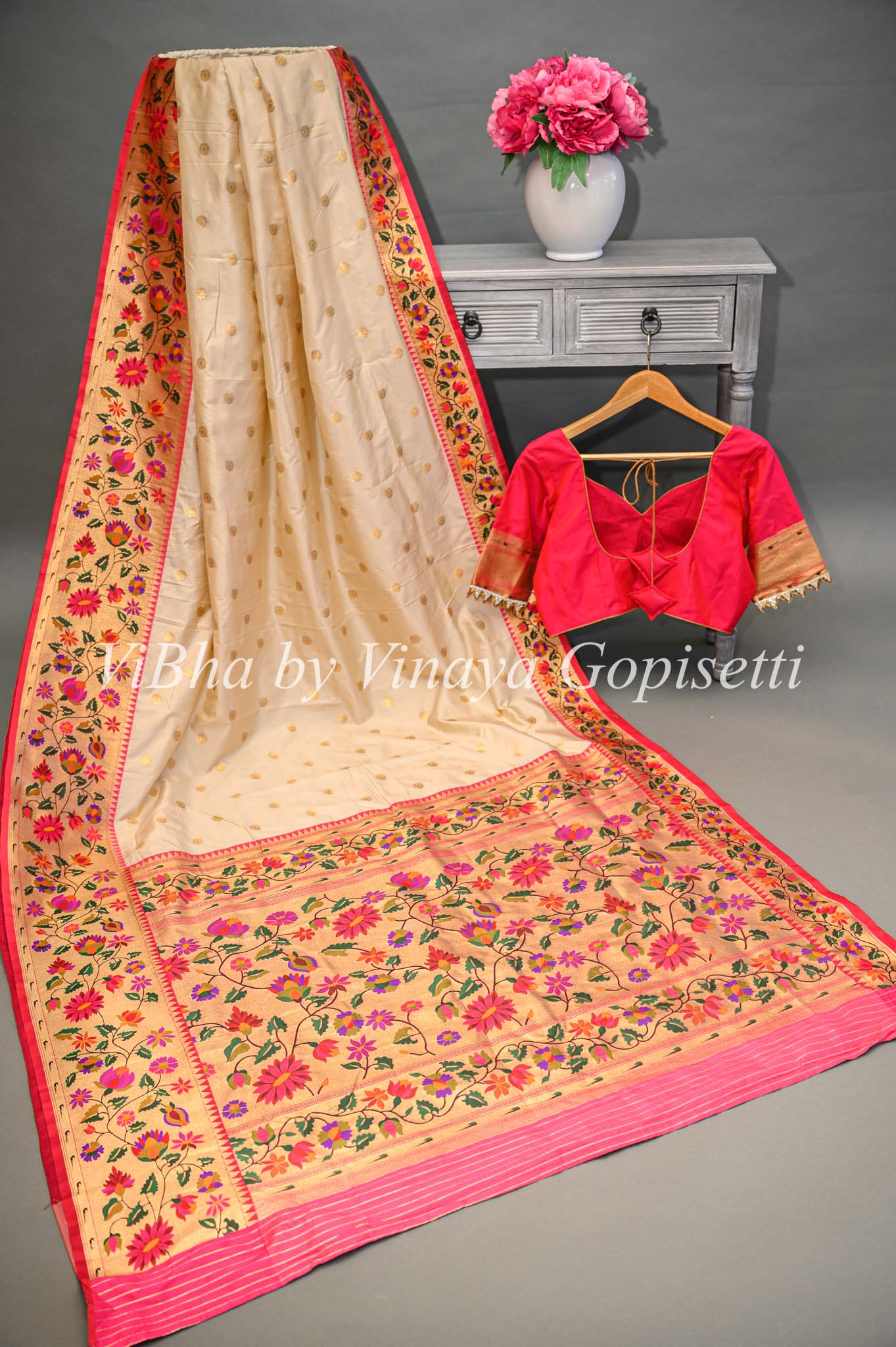 Various Colors Are Available Smooth Texture Paithani Dress Material For  Womens at Best Price in Thane | Mypaithani Collections