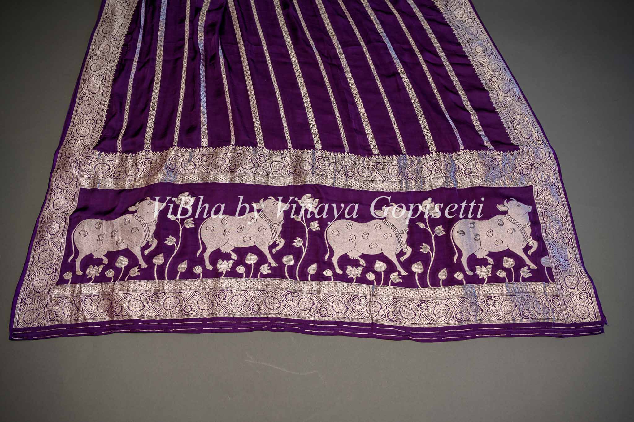 Glorious Purple Banarasi Silk Saree With Panoply Blouse Piece –  LajreeDesigner