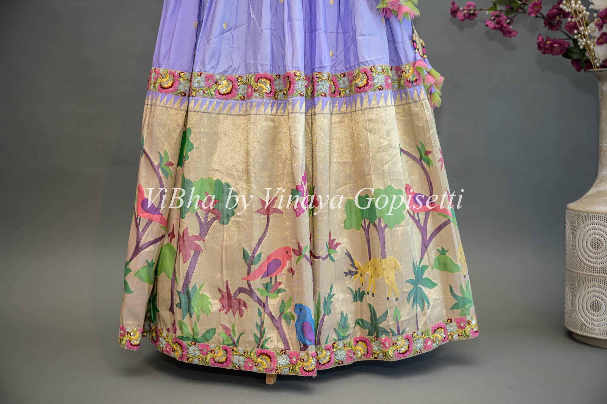 Multicolor Banarasi Silk Designer Lehenga Choli for Bride