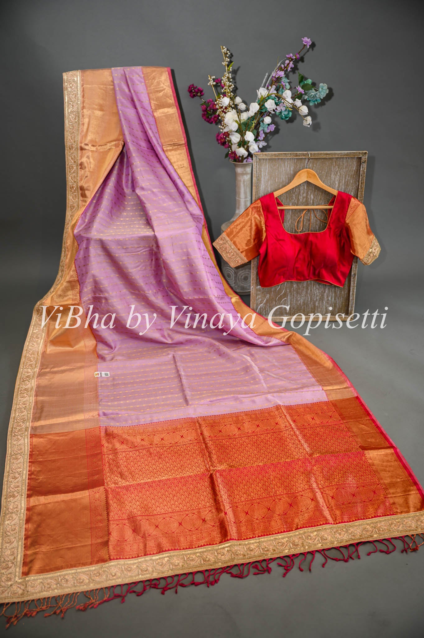 Buy Onion Pink Embroidered Tussar Georgette Sari with Blouse Online USA –  Pure Elegance