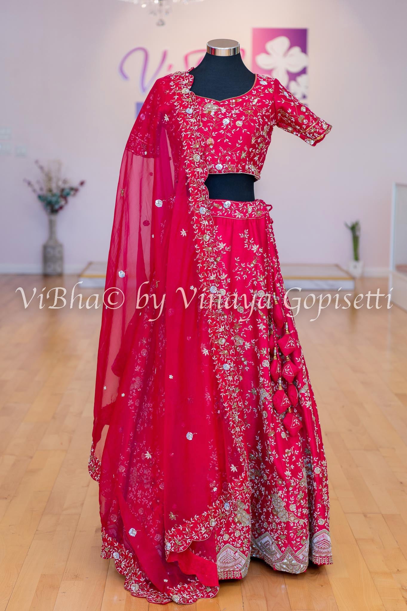 New Designer White Chanderi Silk Lehenga Choli With Rani Pink Yellow Dupatta  With Heavy Embroidery Work
