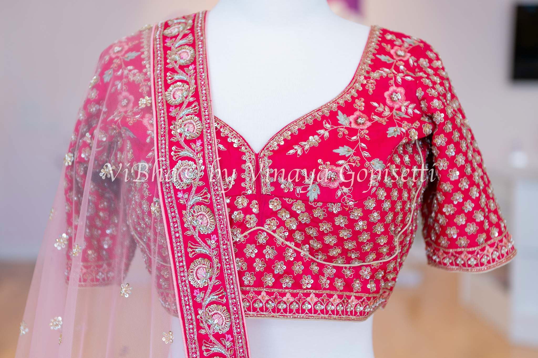 Buy Embroidered, Sequins and Zari Work Silk Lehenga Choli In White Online -