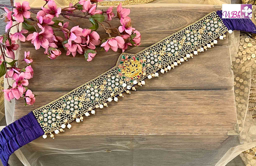 Golden Gotta Patti Hand Embroidered Waist Belt With Pearl Drops Hangings/  Belts for Saree/ Saree Belts/ Lehenga Belt/ Embellished Belts -  Sweden