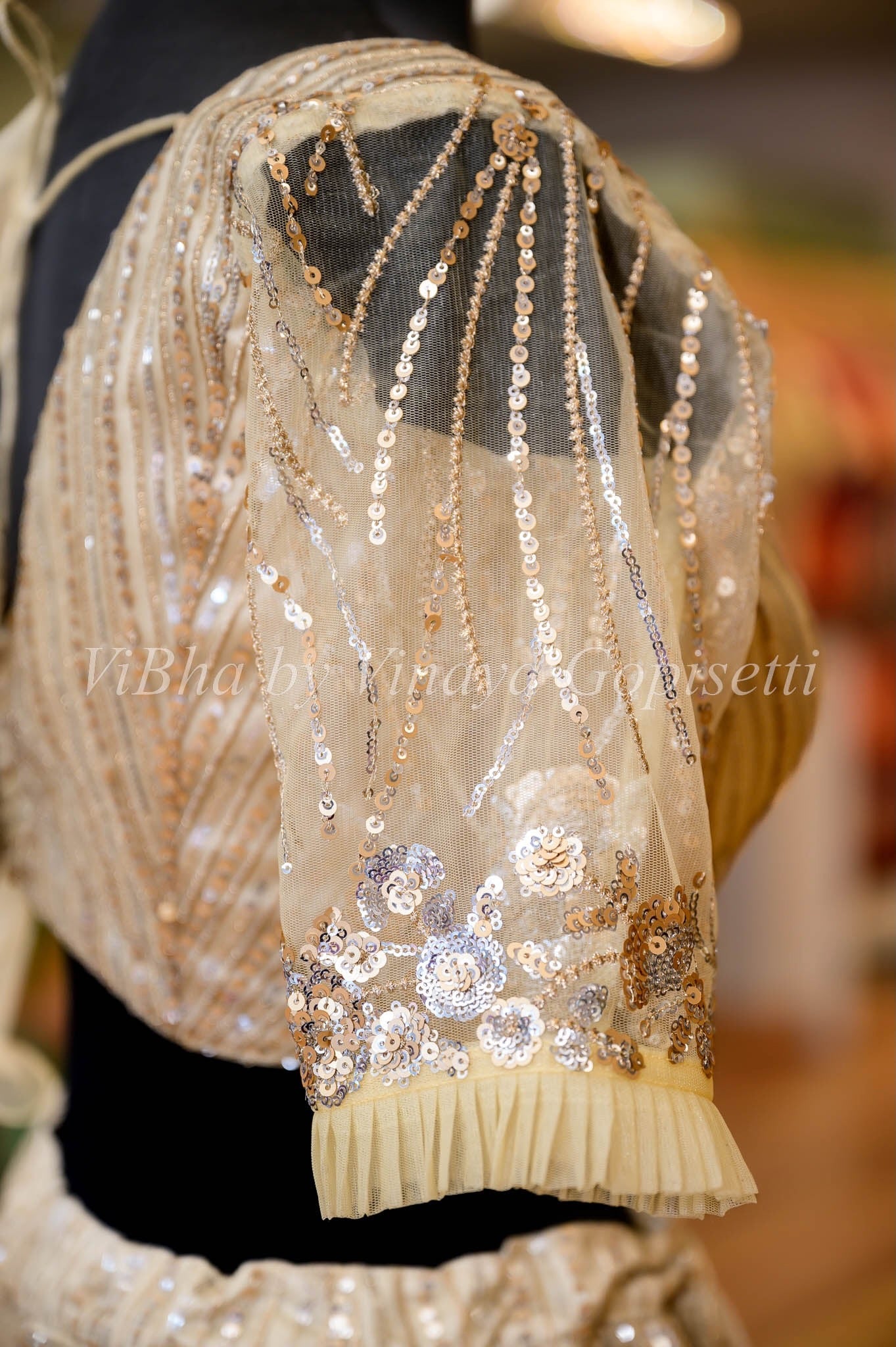 Buy Khwaab by Sanjana Lakhani Peach Net Floral Embroidered Lehenga Set  Online | Aza Fashions