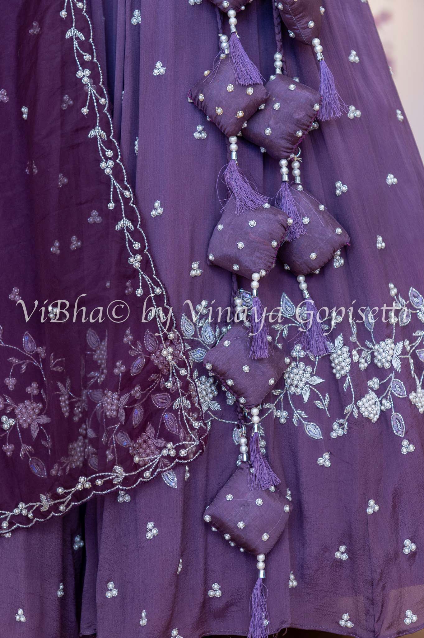 bridal lehengas dark mauve and burgundy pearl embroidery lehenga set 6