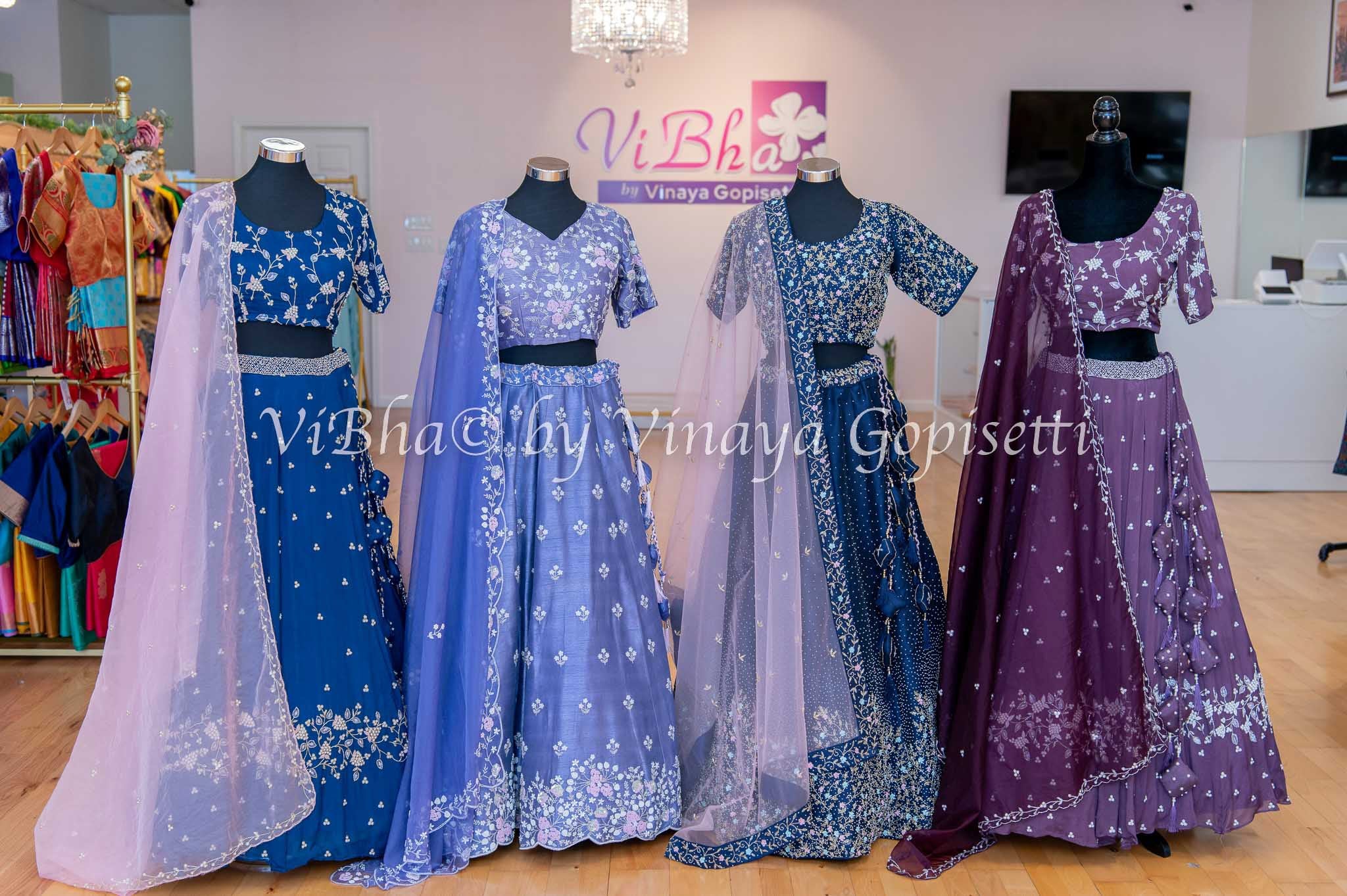 Sky Blue Colored Wedding Wear Lehenga Choli With Pink Soft Net Dupatta –  Cygnus Fashion