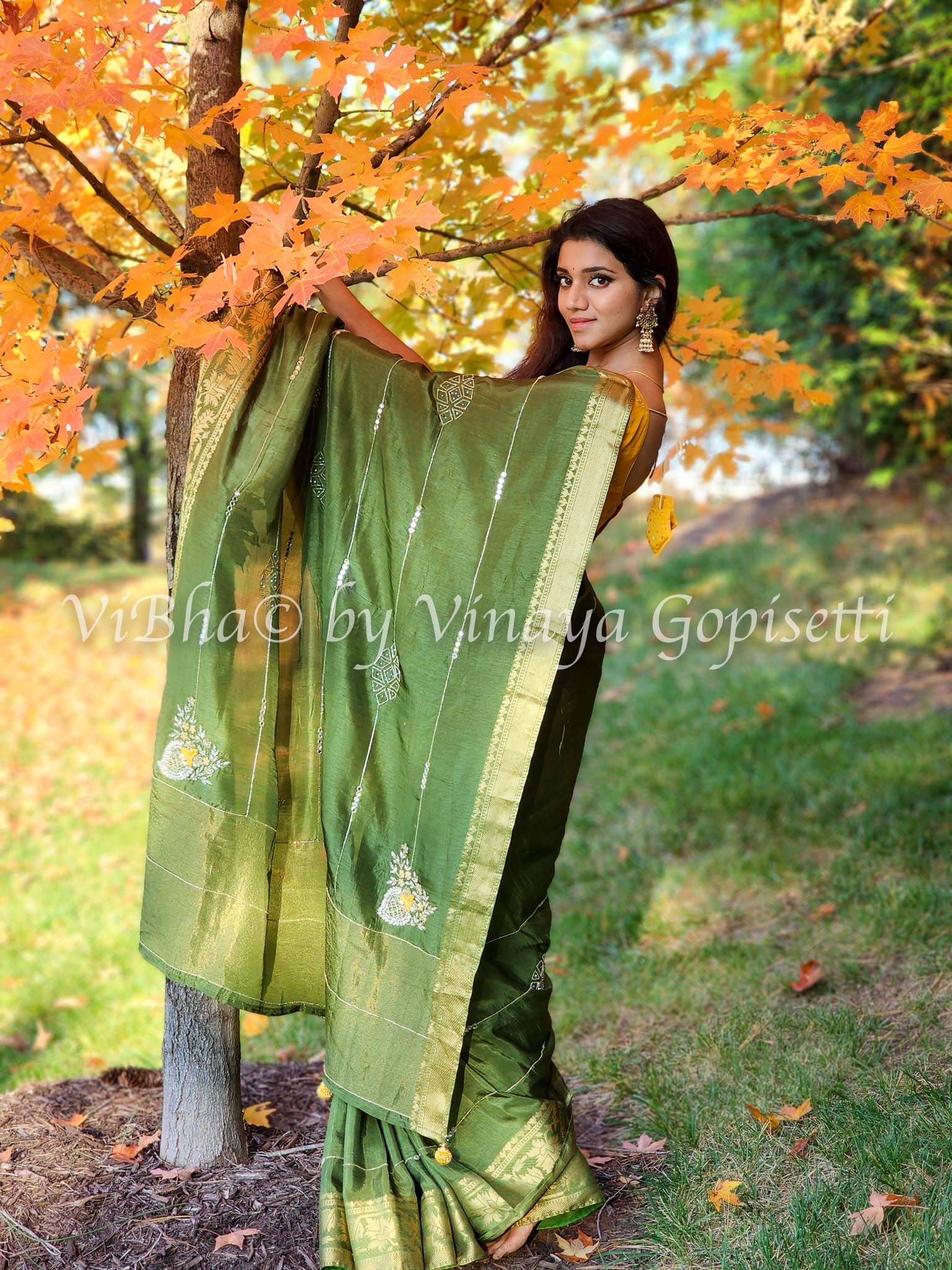 Cotton Silk Saree For Every Function For Womens (Mehndi Green)