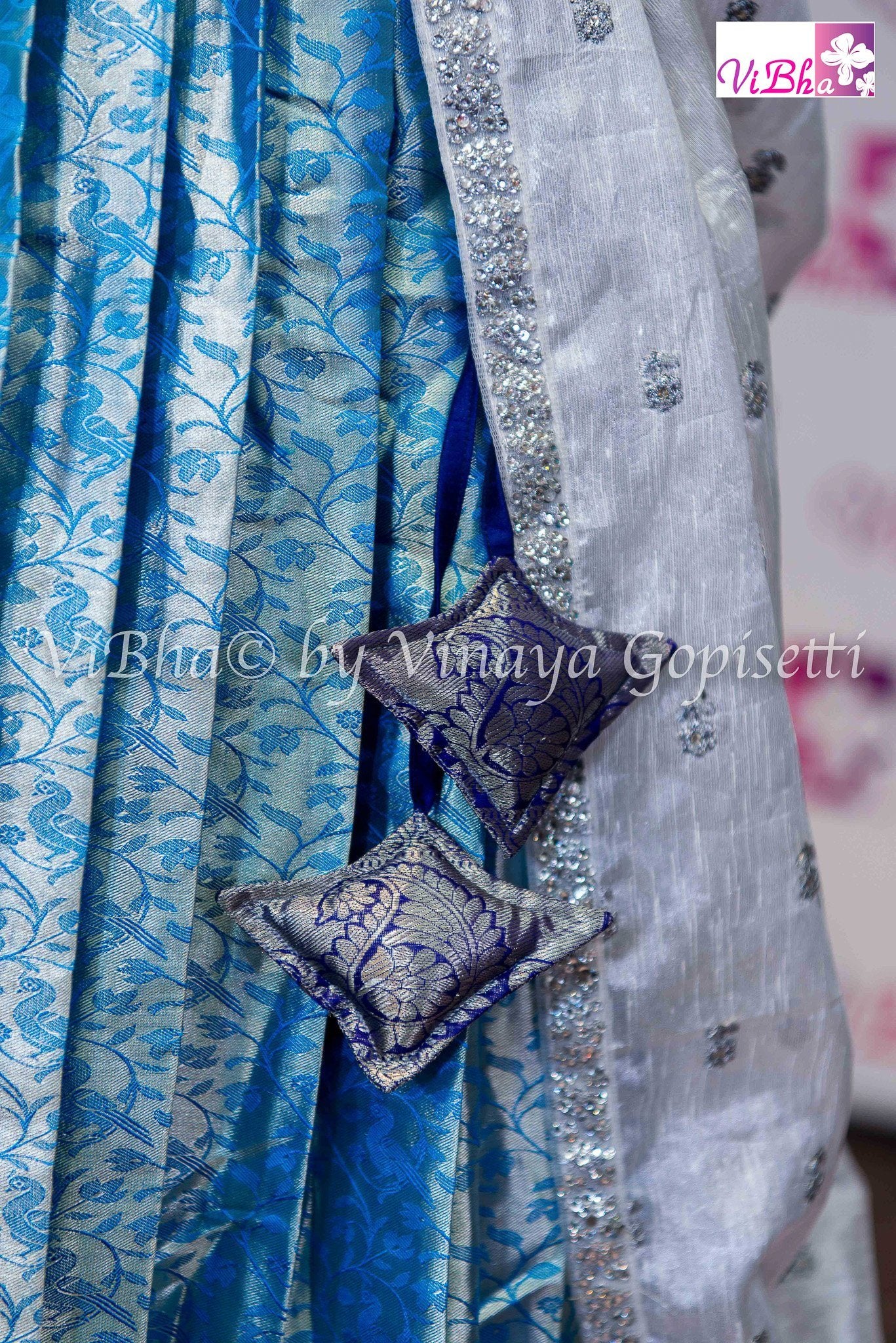 south indian traditional half saree lehenga choli silver zari saree
