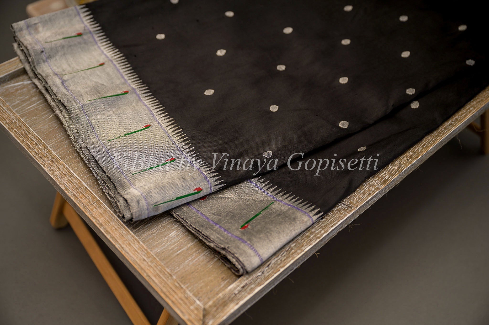 Buy BLACK ART SILK SAREE WITH SILVER ZARI at Amazon.in