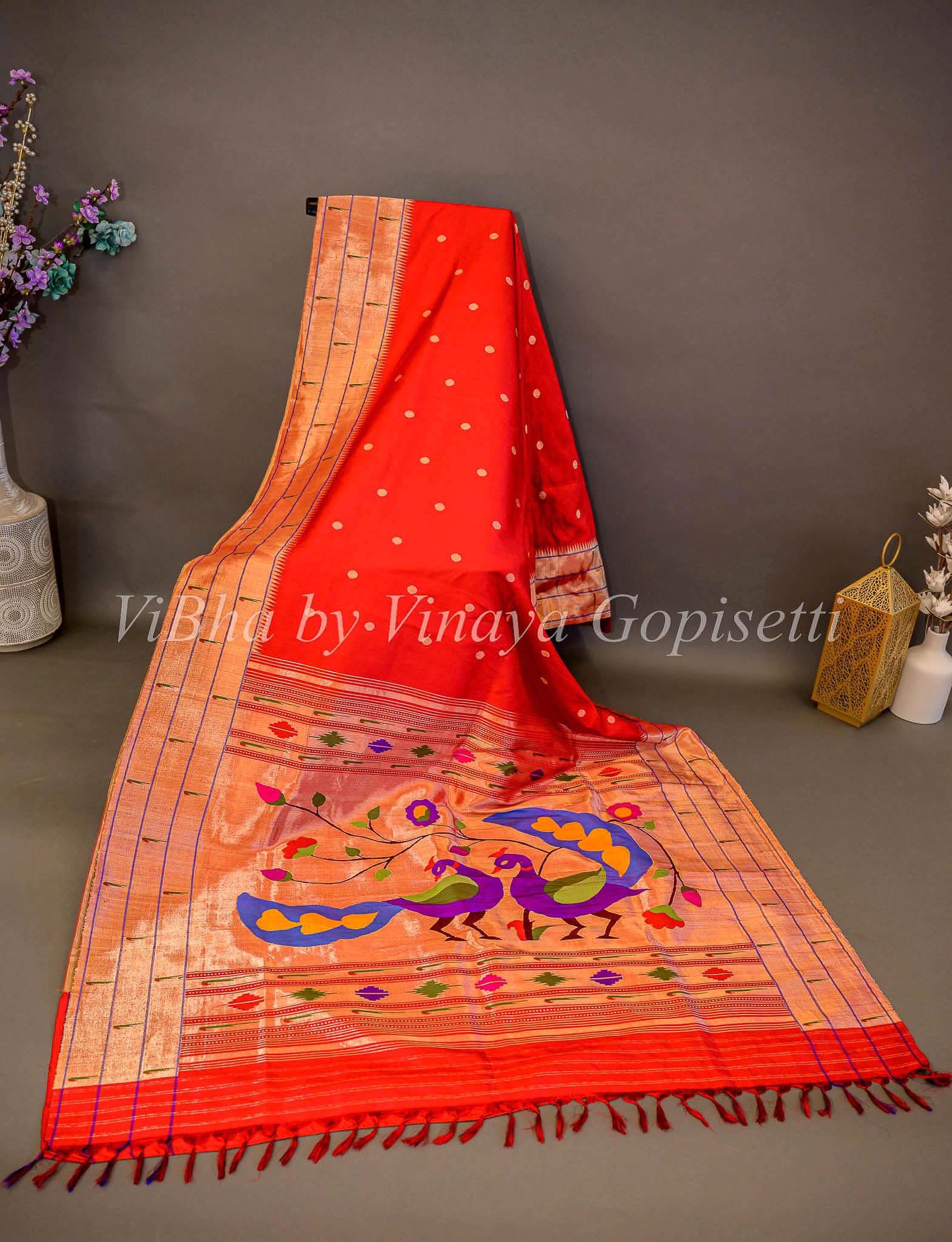 Buy Red Rich Pleated Fabric Saree Gown For Women by Tasuvure Indies Online  at Aza Fashions.