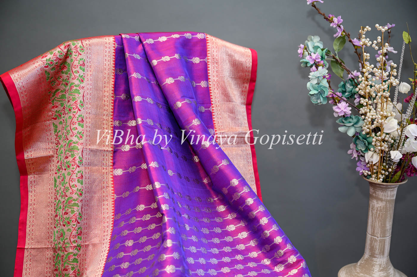 Purple And Pink Brocade Bridal Half N Half Saree « onlineshoppingforwedding