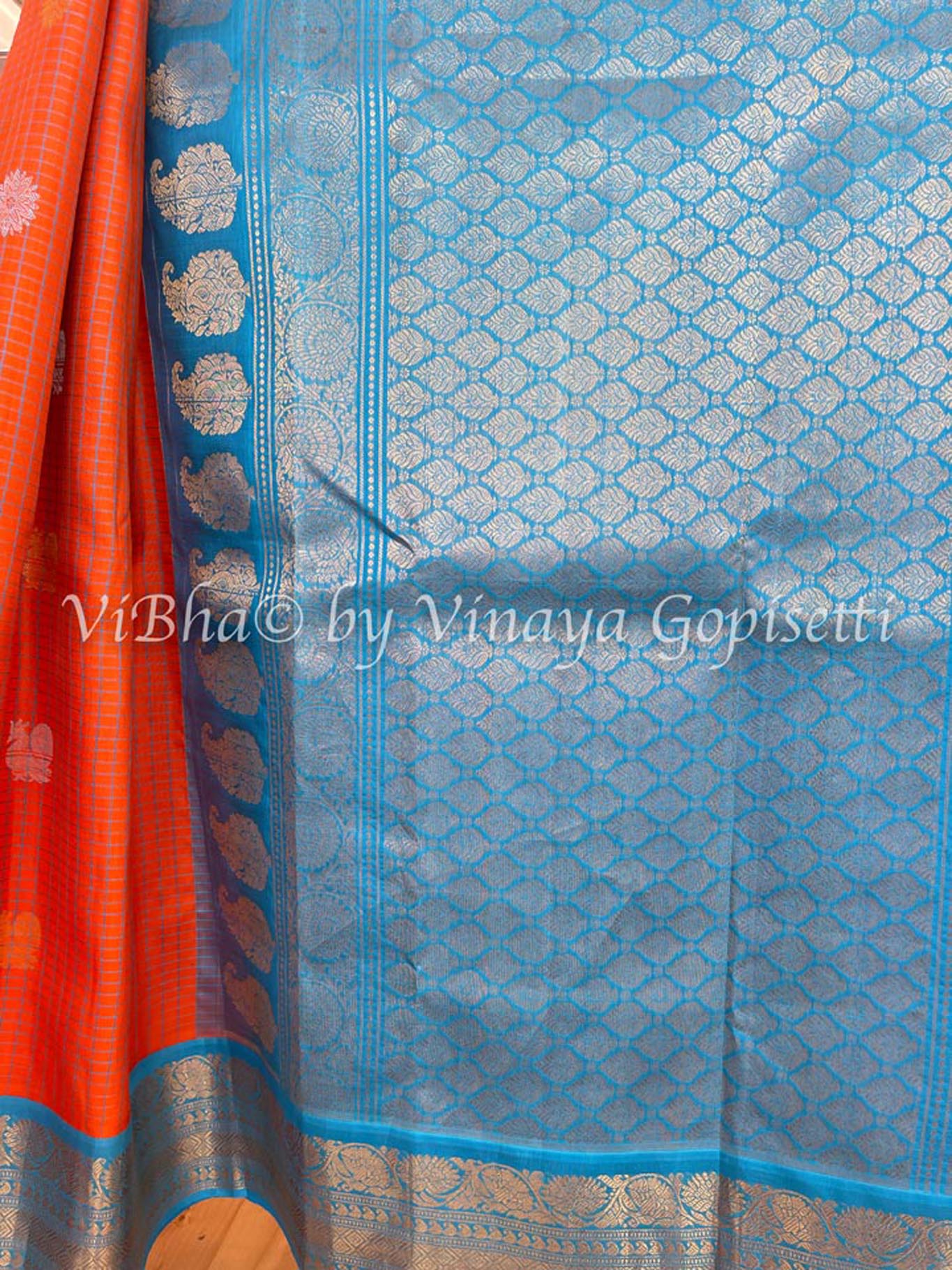 Classic Blue Color Silk Saree For Girls