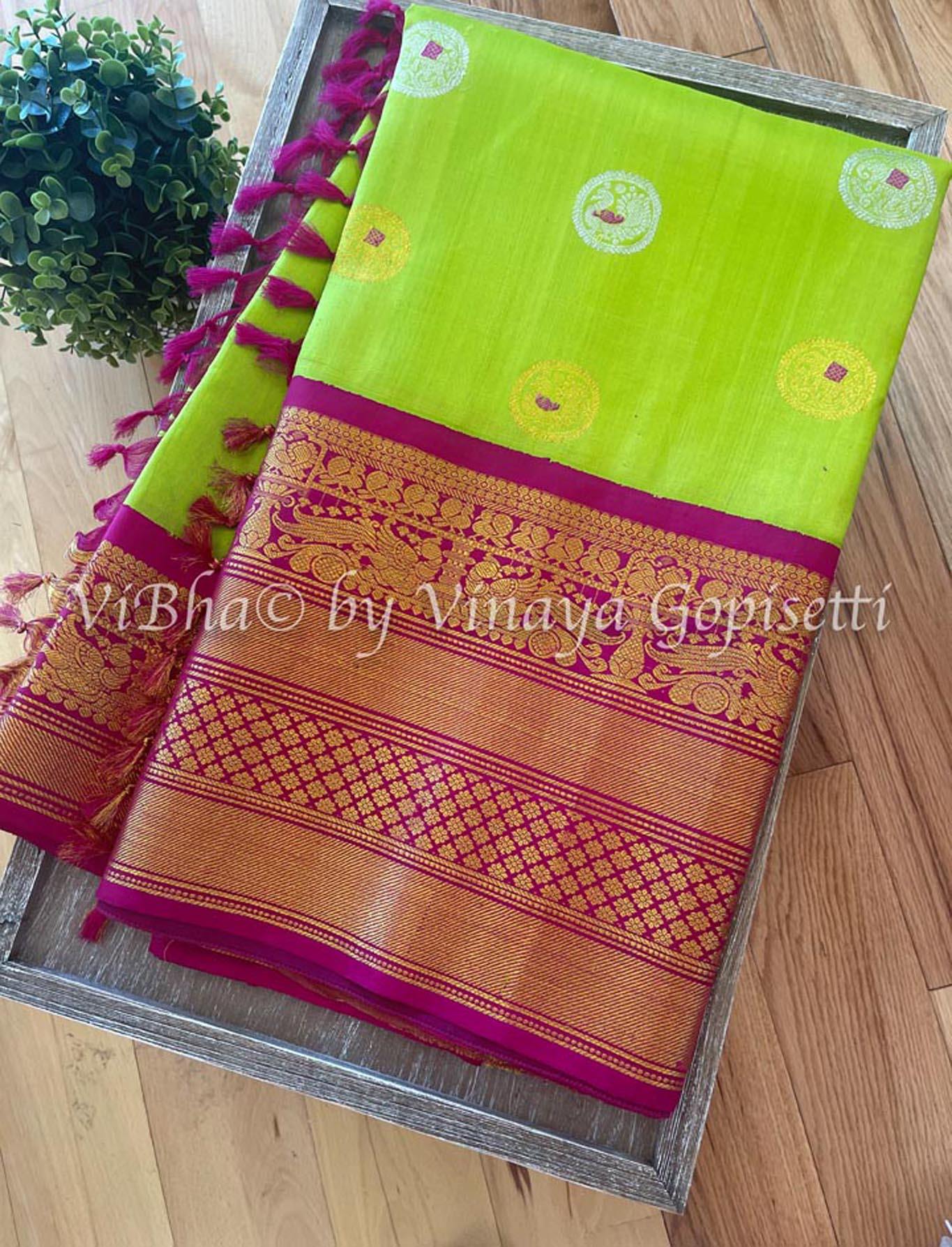 Gadwal sarees | latest cotton & silk gadwal saree online from weavers |  TPGH00267