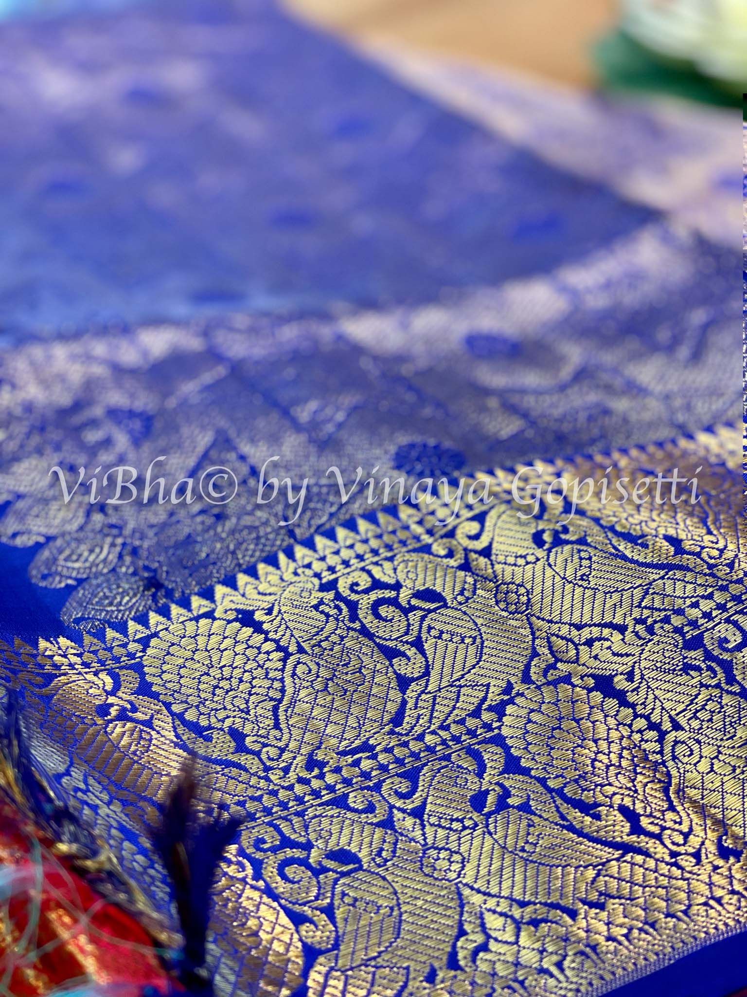 Blue silk saree with red aari work blouse | Saree designs, Bridal saree,  Saree look