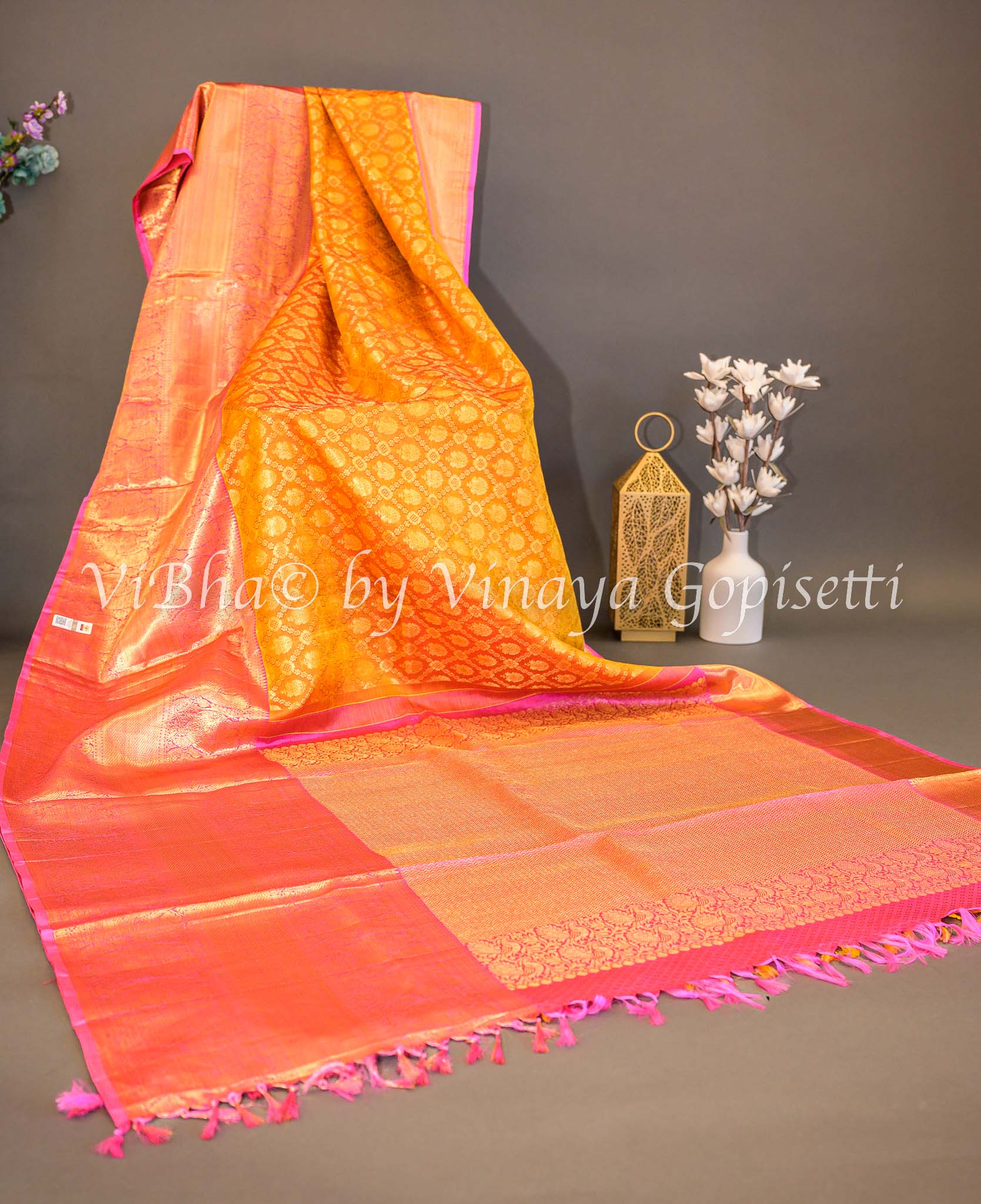 Look Regal in Our Soft Kanjivaram Pink Silk Sarees Collection – Sareeko