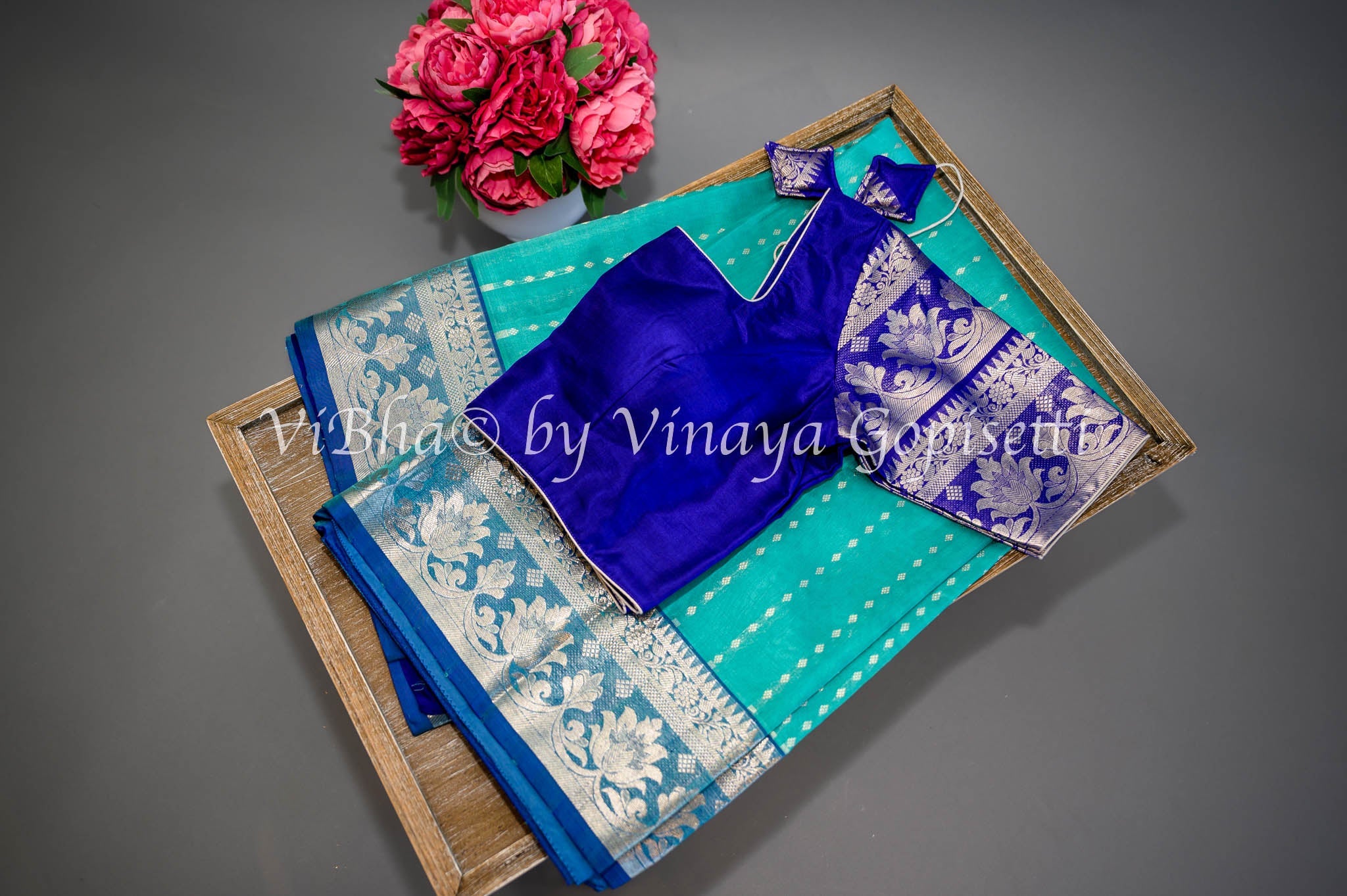 Rust soft cotton silk saree with royal blue and dull gold border and hand  painted Kalamkari pallu detailing #saree #b… | Stylish sarees, Saree  trends, Elegant saree